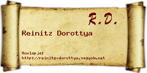 Reinitz Dorottya névjegykártya